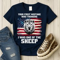 Freedom Patriot Your First Mistake Was Thinking I Was One Of The Sheep Womens T-Shirt