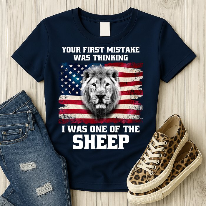 Freedom Patriot Your First Mistake Was Thinking I Was One Of The Sheep Womens T-Shirt