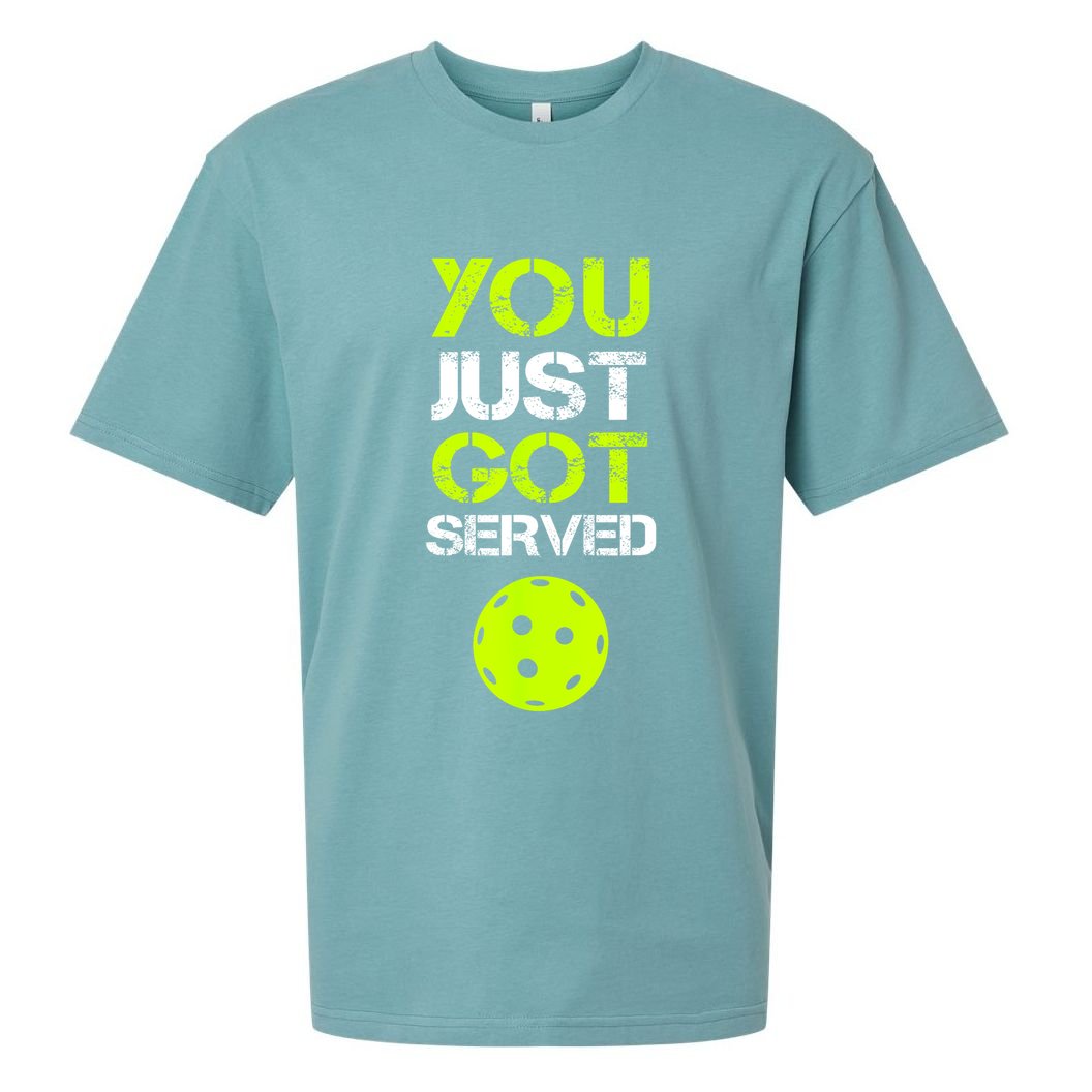 Funny Pickleball You Just Got Served Pickleball Player Sport Gift Sueded Cloud Jersey T-Shirt