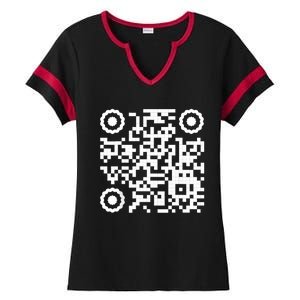 Funny Qr 4547 Dancing Dance (On Back) Ladies Halftime Notch Neck Tee