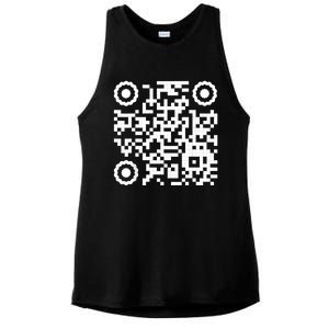 Funny Qr 4547 Dancing Dance (On Back) Ladies PosiCharge Tri-Blend Wicking Tank