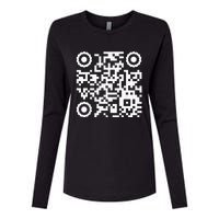 Funny Qr 4547 Dancing Dance (On Back) Womens Cotton Relaxed Long Sleeve T-Shirt