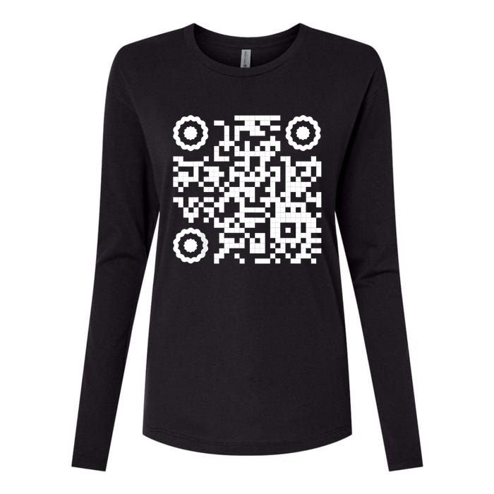 Funny Qr 4547 Dancing Dance (On Back) Womens Cotton Relaxed Long Sleeve T-Shirt