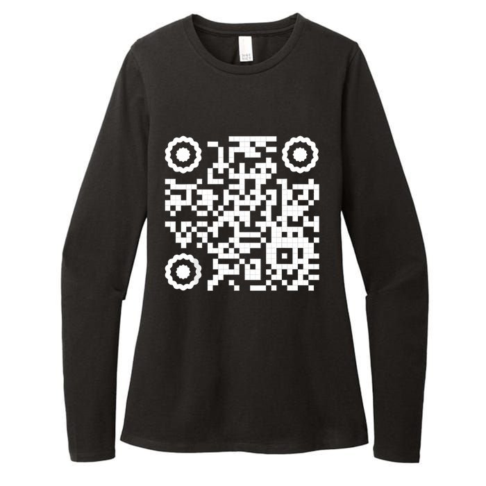 Funny Qr 4547 Dancing Dance (On Back) Womens CVC Long Sleeve Shirt