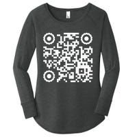 Funny Qr 4547 Dancing Dance (On Back) Women's Perfect Tri Tunic Long Sleeve Shirt