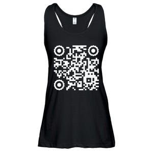 Funny Qr 4547 Dancing Dance (On Back) Ladies Essential Flowy Tank