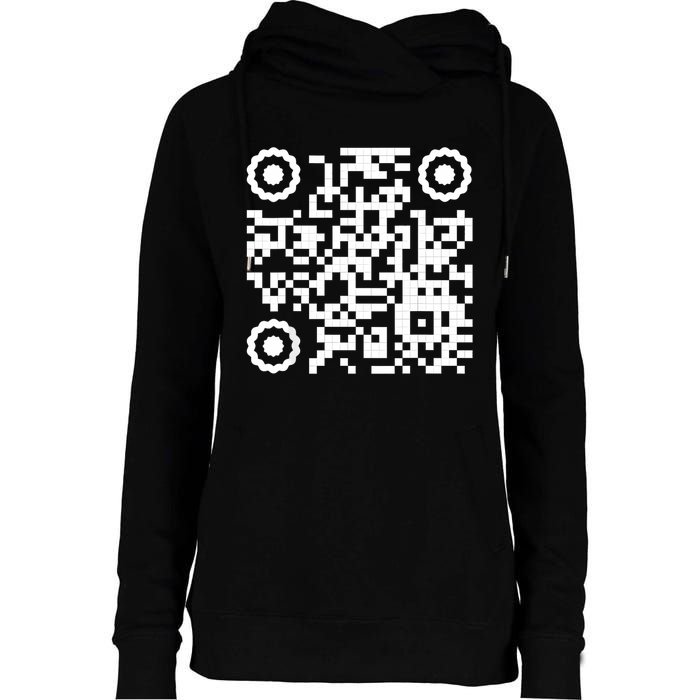 Funny Qr 4547 Dancing Dance (On Back) Womens Funnel Neck Pullover Hood