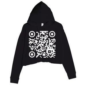 Funny Qr 4547 Dancing Dance (On Back) Crop Fleece Hoodie