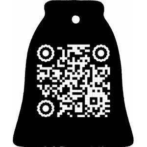 Funny Qr 4547 Dancing Dance (On Back) Ceramic Bell Ornament