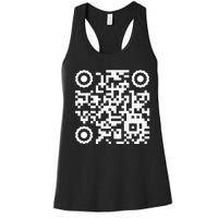 Funny Qr 4547 Dancing Dance (On Back) Women's Racerback Tank