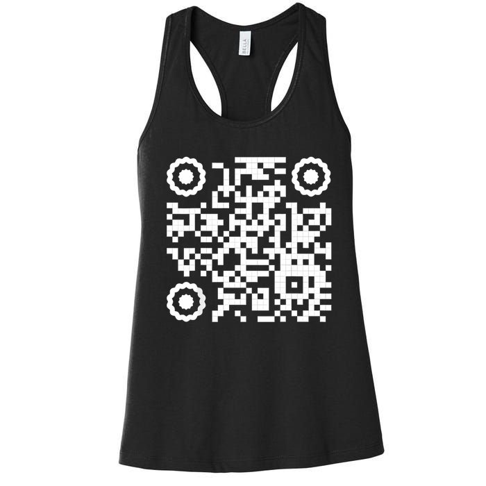 Funny Qr 4547 Dancing Dance (On Back) Women's Racerback Tank