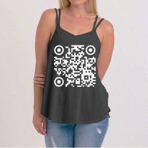 Funny Qr 4547 Dancing Dance (On Back) Women's Strappy Tank