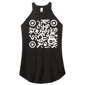 Funny Qr 4547 Dancing Dance (On Back) Women's Perfect Tri Rocker Tank