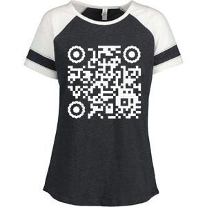 Funny Qr 4547 Dancing Dance (On Back) Enza Ladies Jersey Colorblock Tee