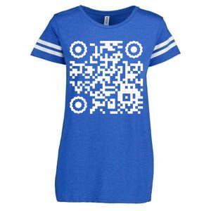 Funny Qr 4547 Dancing Dance (On Back) Enza Ladies Jersey Football T-Shirt