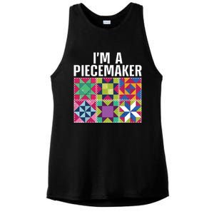 Funny Quilting Art For Quilter Sewer Women Moms Piecemaker Ladies PosiCharge Tri-Blend Wicking Tank