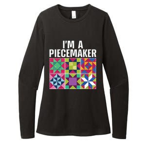 Funny Quilting Art For Quilter Sewer Women Moms Piecemaker Womens CVC Long Sleeve Shirt