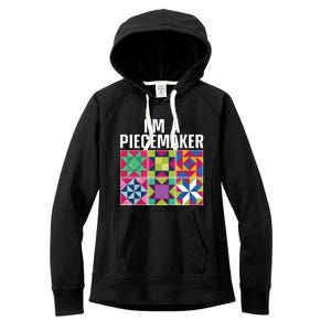 Funny Quilting Art For Quilter Sewer Women Moms Piecemaker Women's Fleece Hoodie