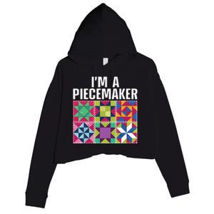 Funny Quilting Art For Quilter Sewer Women Moms Piecemaker Crop Fleece Hoodie