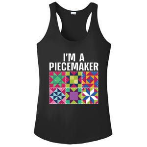 Funny Quilting Art For Quilter Sewer Women Moms Piecemaker Ladies PosiCharge Competitor Racerback Tank