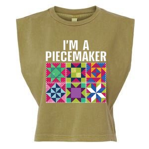 Funny Quilting Art For Quilter Sewer Women Moms Piecemaker Garment-Dyed Women's Muscle Tee