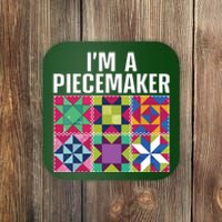 Funny Quilting Art For Quilter Sewer Women Moms Piecemaker Coaster