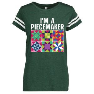 Funny Quilting Art For Quilter Sewer Women Moms Piecemaker Enza Ladies Jersey Football T-Shirt