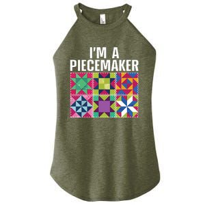 Funny Quilting Art For Quilter Sewer Women Moms Piecemaker Women's Perfect Tri Rocker Tank