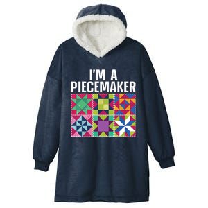 Funny Quilting Art For Quilter Sewer Women Moms Piecemaker Hooded Wearable Blanket