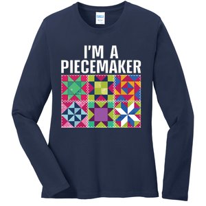 Funny Quilting Art For Quilter Sewer Women Moms Piecemaker Ladies Long Sleeve Shirt