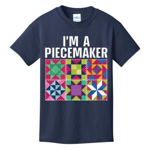 Funny Quilting Art For Quilter Sewer Women Moms Piecemaker Kids T-Shirt