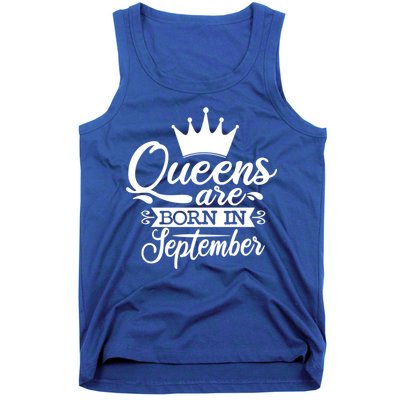 Funny Queens Are Born In September Crown Cool Gift Tank Top