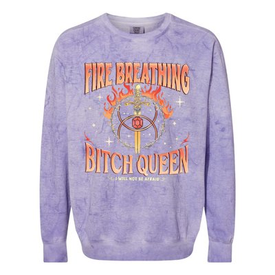 Fireheart Queen Aelin Throne Of Glass Colorblast Crewneck Sweatshirt