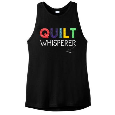 Funny Quilting Art For Wo Mom Quilt Sewing Lovers Quilter Ladies PosiCharge Tri-Blend Wicking Tank