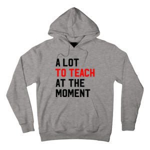 Funny Quote A Lot To Teach At The Moment Teacher Tall Hoodie