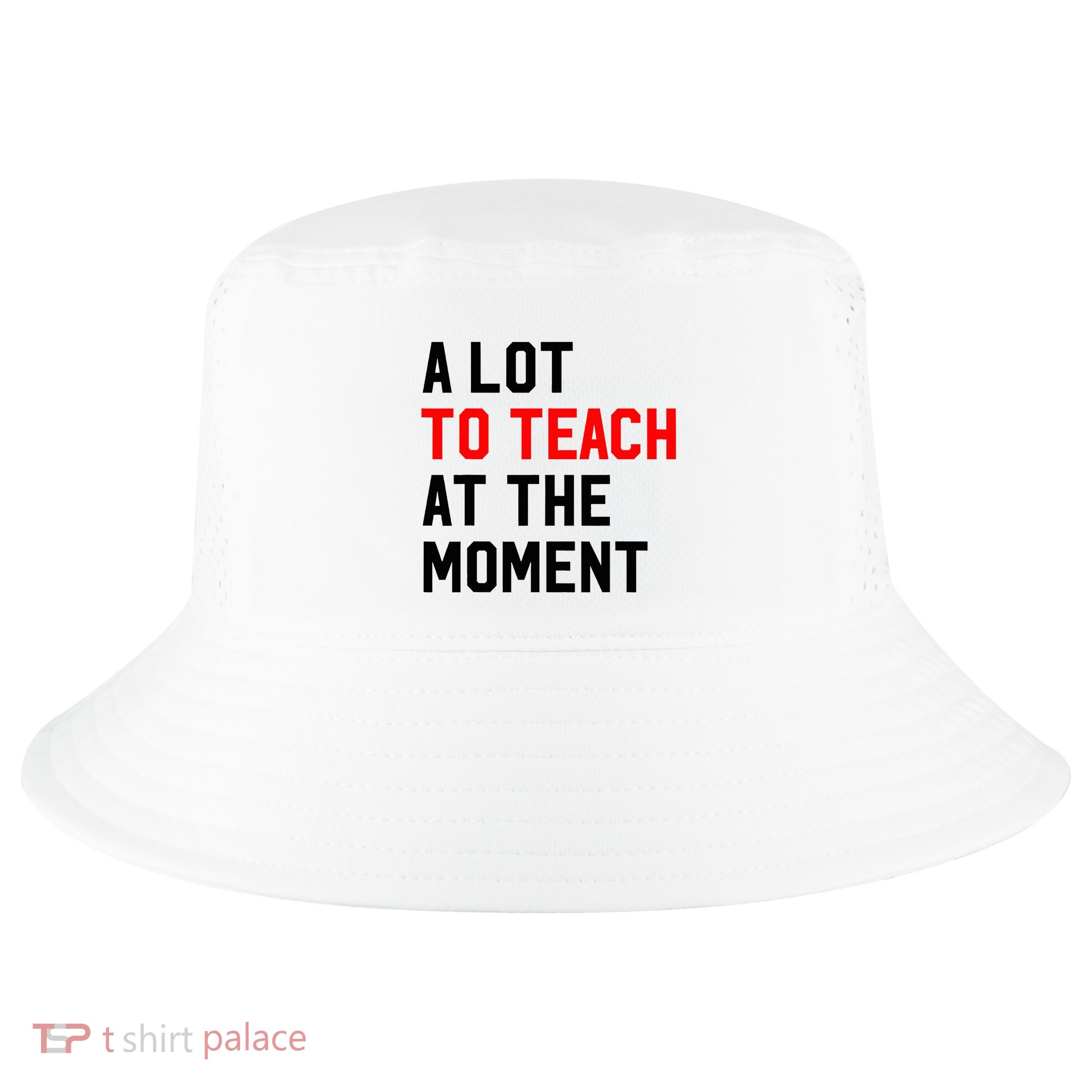 Funny Quote A Lot To Teach At The Moment Teacher Cool Comfort Performance Bucket Hat