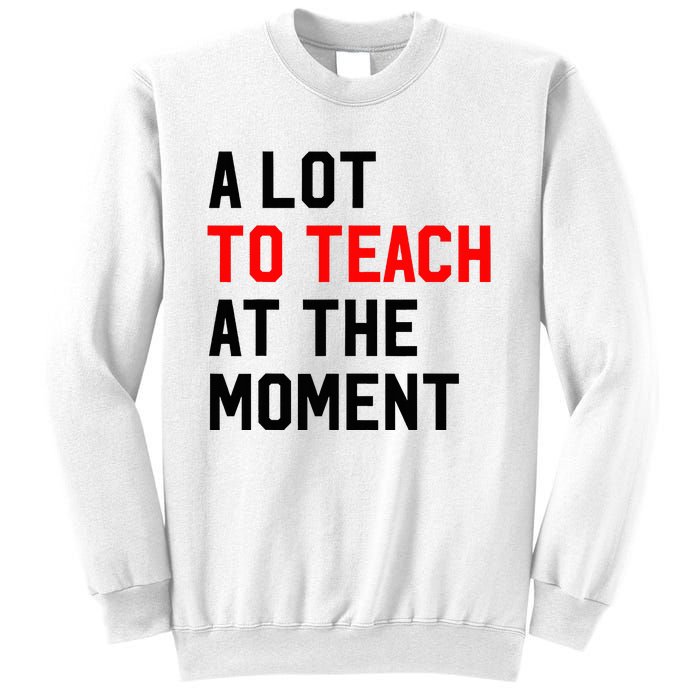 Funny Quote A Lot To Teach At The Moment Teacher Sweatshirt