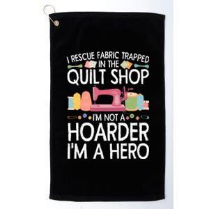 Funny Quilting Art For Men Women Stitch Sewer Quilt Quilter Platinum Collection Golf Towel