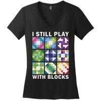 Funny Quilting Art For Women Quilting Sewing Women's V-Neck T-Shirt