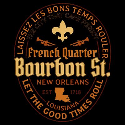 French Quarter Bourbon St New Orleans Souvenir T-Shirt