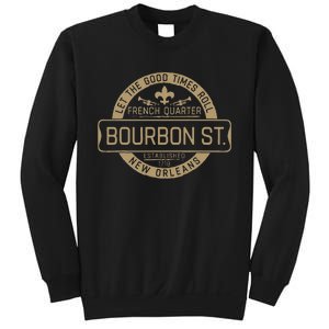 French Quarter Bourbon St New Orleans Fleur De Lis Souvenir Sweatshirt