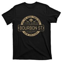 French Quarter Bourbon St New Orleans Fleur De Lis Souvenir T-Shirt