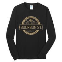 French Quarter Bourbon St New Orleans Fleur De Lis Souvenir Tall Long Sleeve T-Shirt