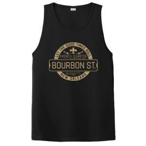 French Quarter Bourbon St New Orleans Fleur De Lis Souvenir PosiCharge Competitor Tank