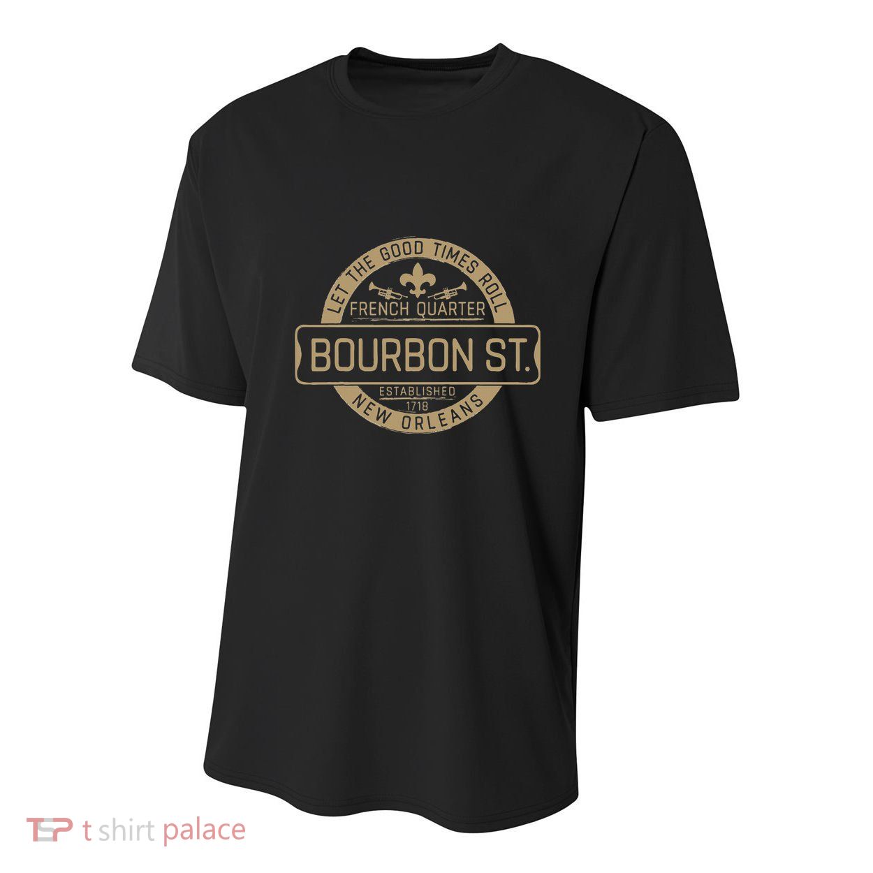 French Quarter Bourbon St New Orleans Fleur De Lis Souvenir Youth Performance Sprint T-Shirt