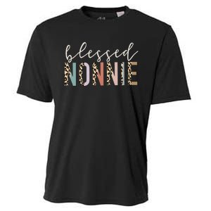 funny quote Blessed Nonnie Cute Leopard Cooling Performance Crew T-Shirt