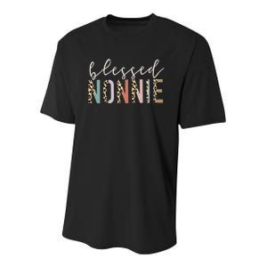 funny quote Blessed Nonnie Cute Leopard Youth Performance Sprint T-Shirt