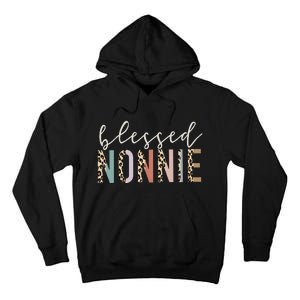 funny quote Blessed Nonnie Cute Leopard Tall Hoodie