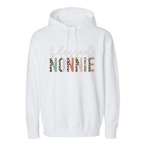 funny quote Blessed Nonnie Cute Leopard Garment-Dyed Fleece Hoodie