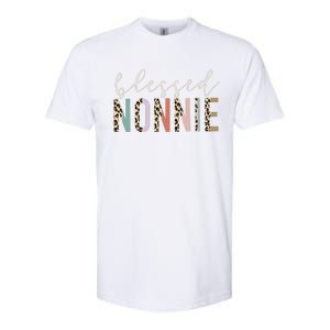 funny quote Blessed Nonnie Cute Leopard Softstyle CVC T-Shirt